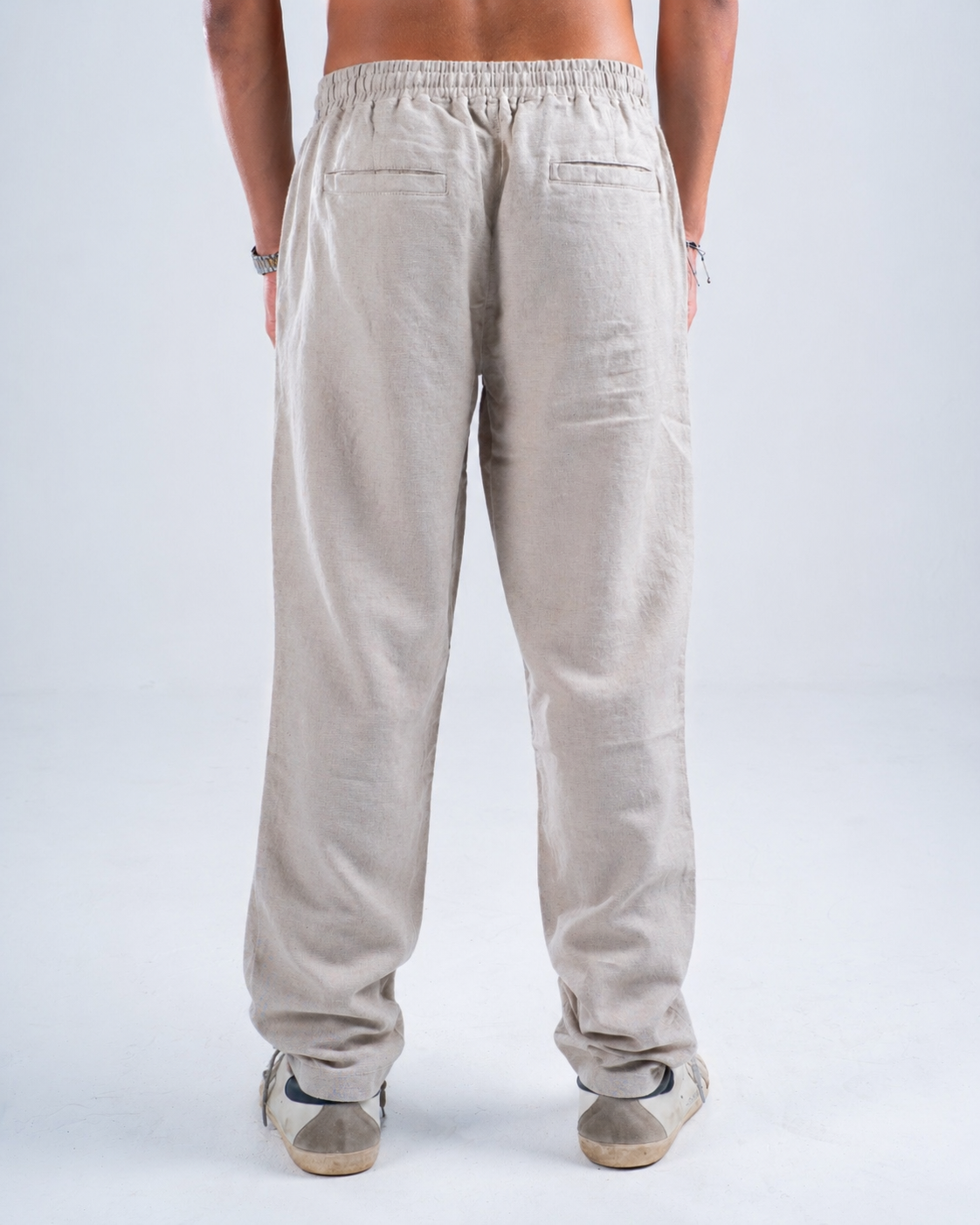 Beige Linen Pants