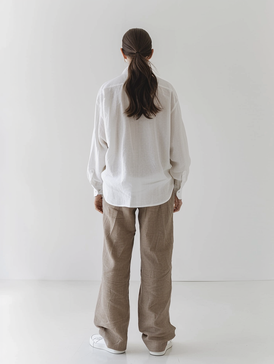 Beige Linen Pants