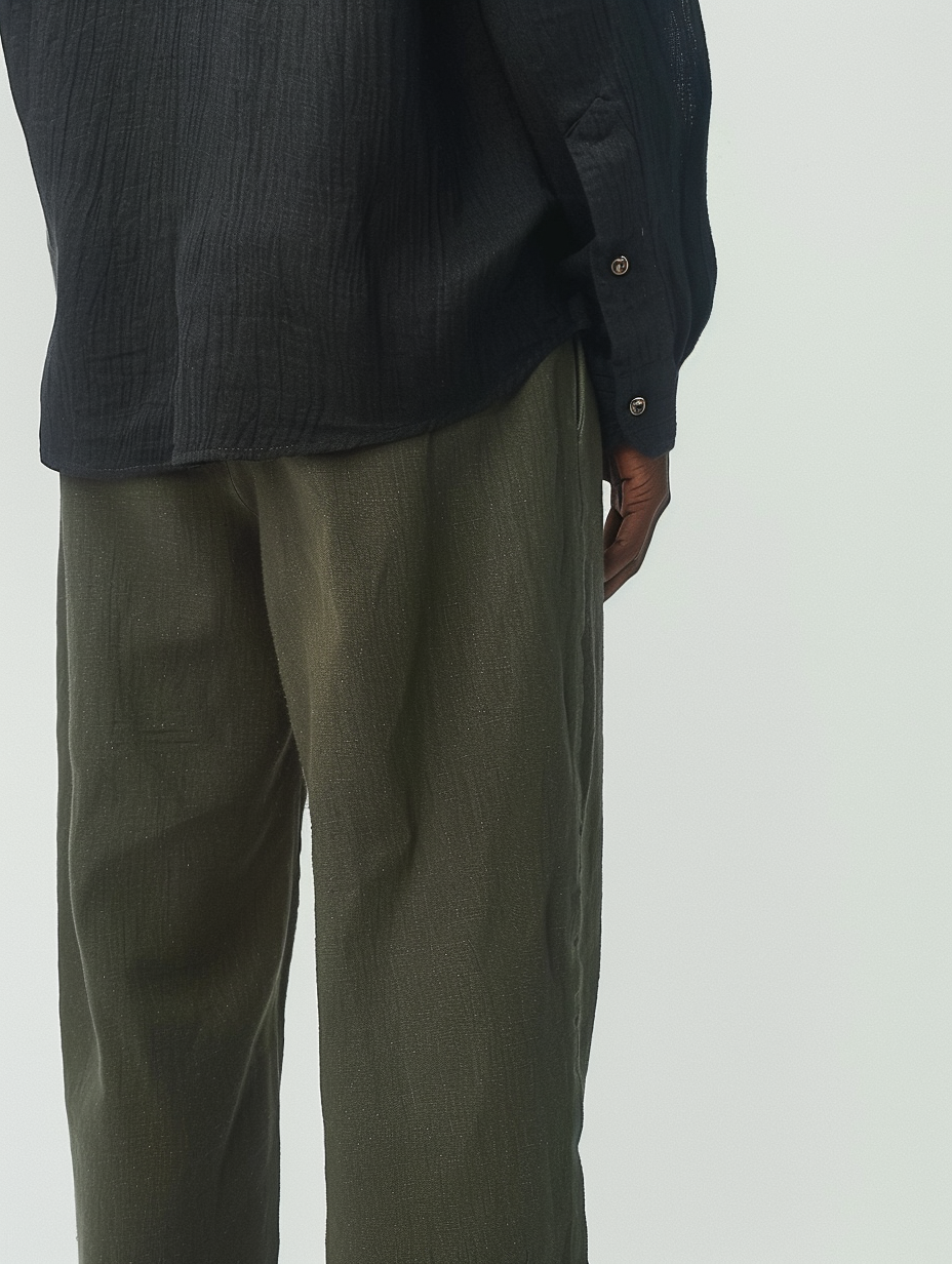 Olive Green Linen Pants