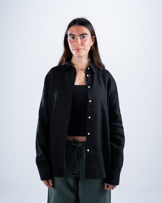 Black Linen Shirt
