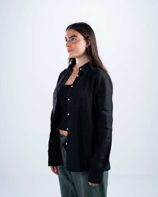 Black Linen Shirt