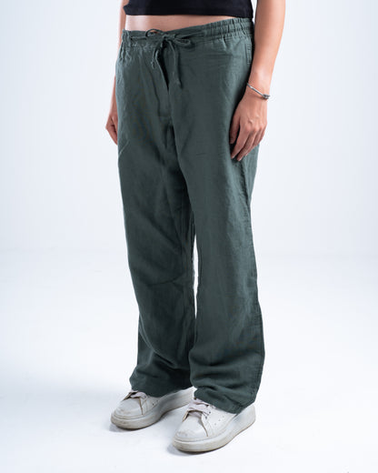 Olive Green Linen Pants
