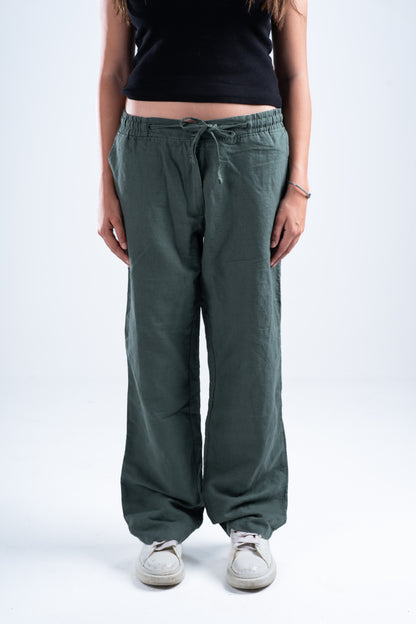 Olive Green Linen Pants
