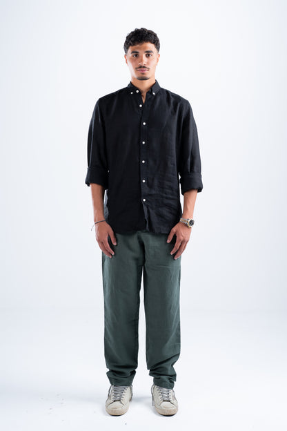 Black Linen Shirt