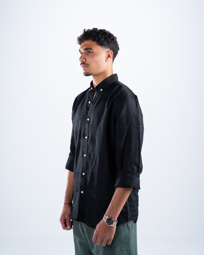 Black Linen Shirt