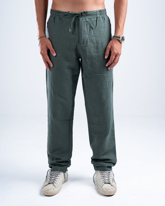Olive Green Linen Pants