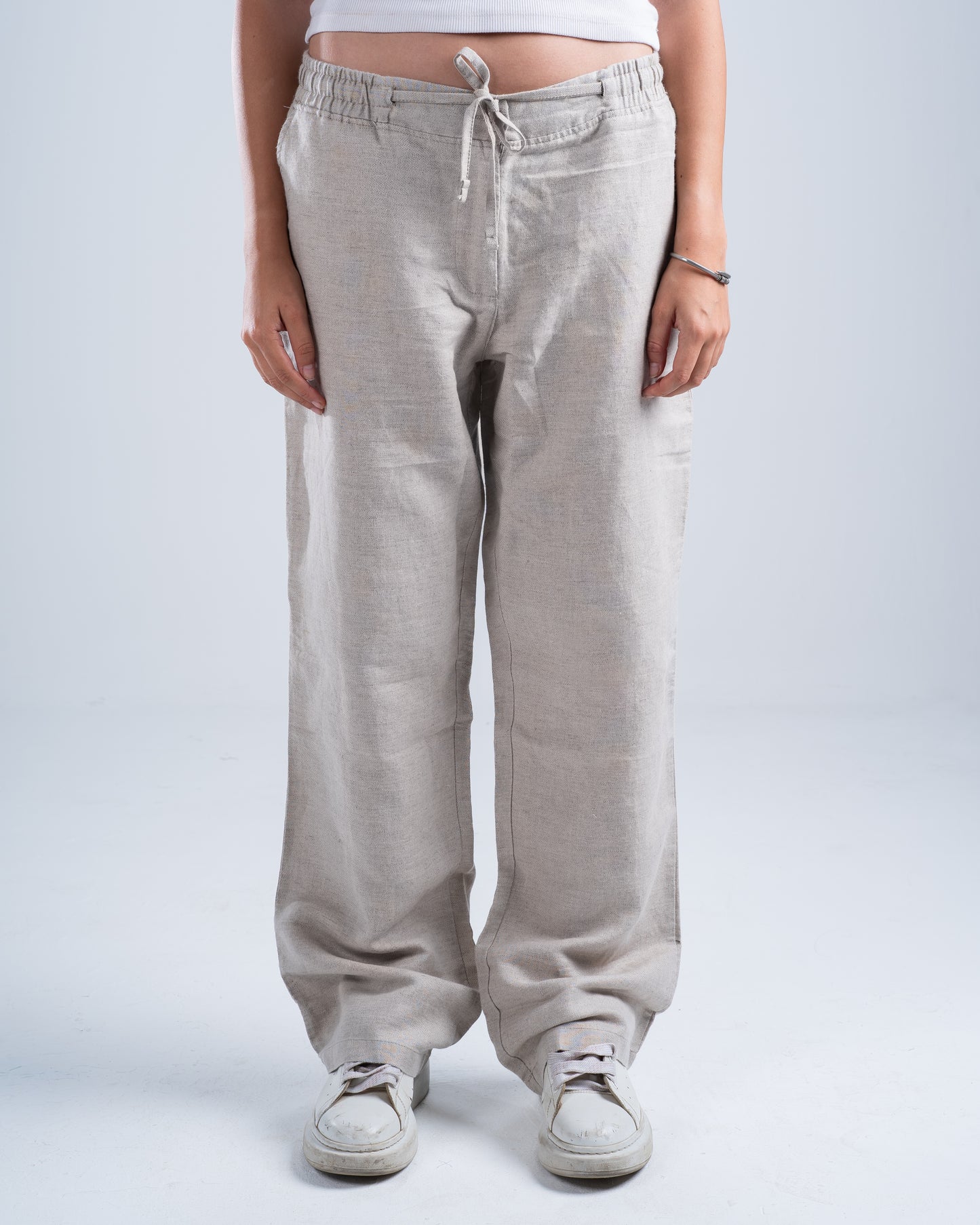 Beige Linen Pants