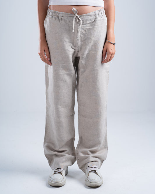 Beige Linen Pants