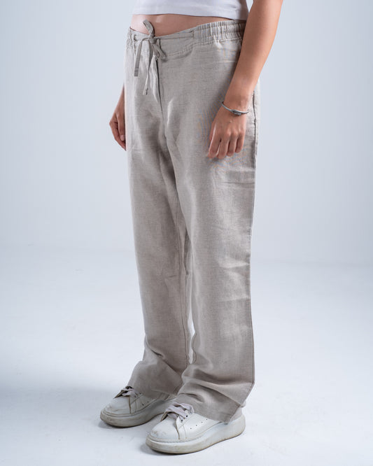 Beige Linen Pants