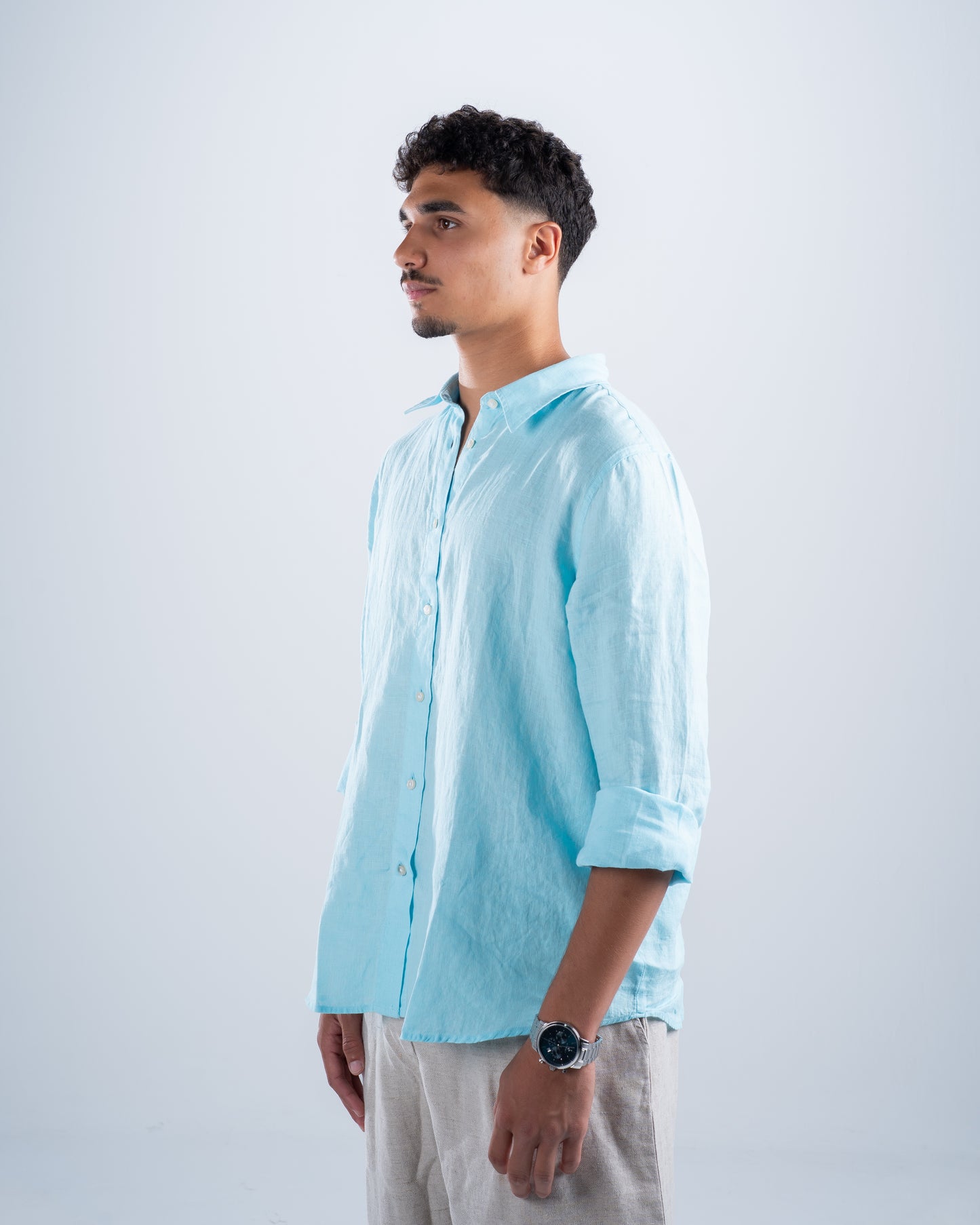 Light Blue Linen Shirt