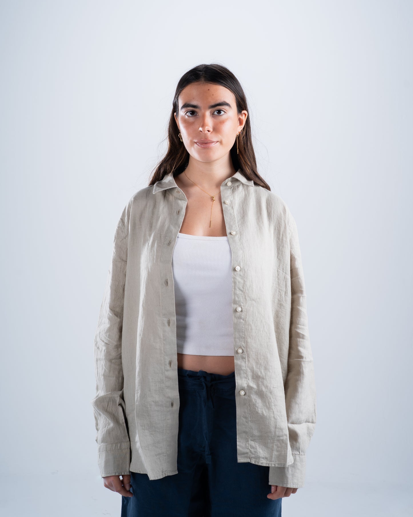 Stone Green Linen Shirt