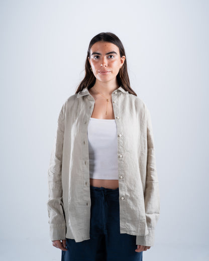 Stone Green Linen Shirt