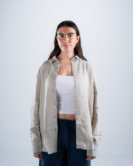 Stone Green Linen Shirt