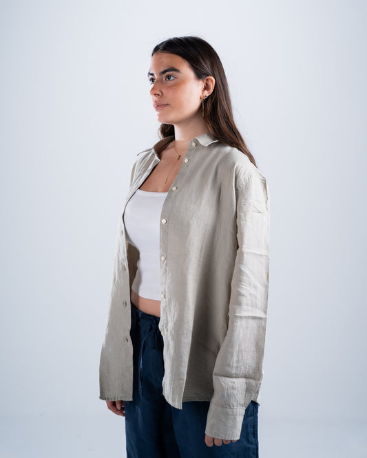 Stone Green Linen Shirt