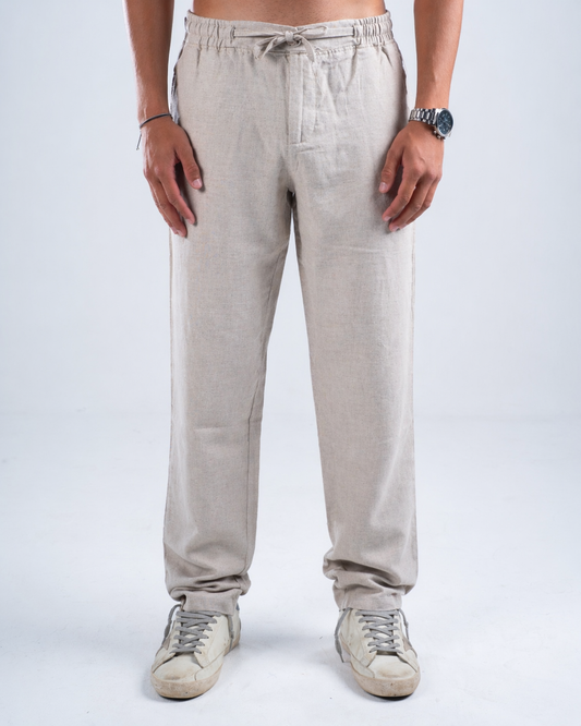 Beige Linen Pants