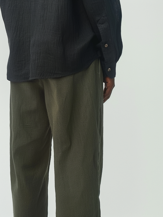 Olive Green Linen Pants